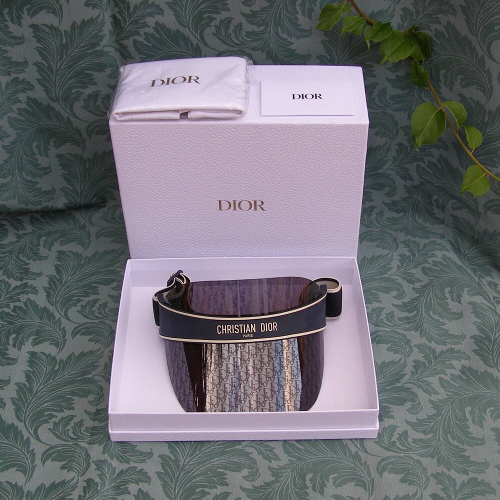 NEW Dior Club Oblique Visor FULL SET AUTHENTIC